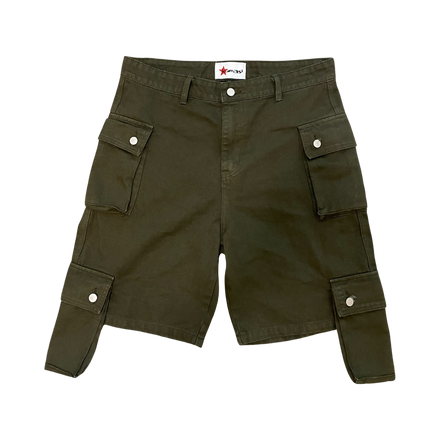 Kumasi Kill Klub "Beaucoup" Tactical Cargo Shorts ( Military Green)