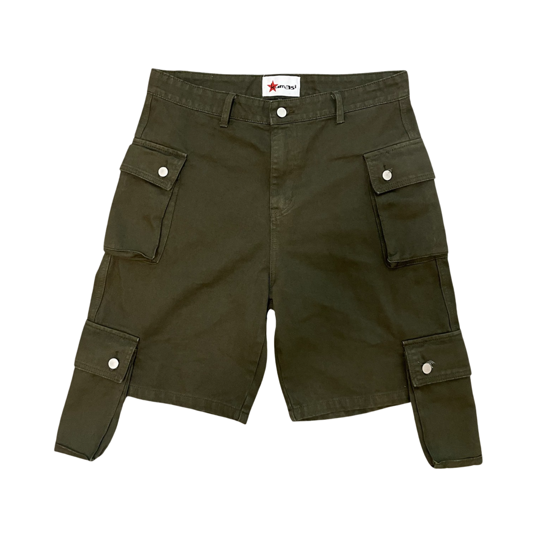 Kumasi Kill Klub "Beaucoup" Tactical Cargo Shorts ( Military Green)